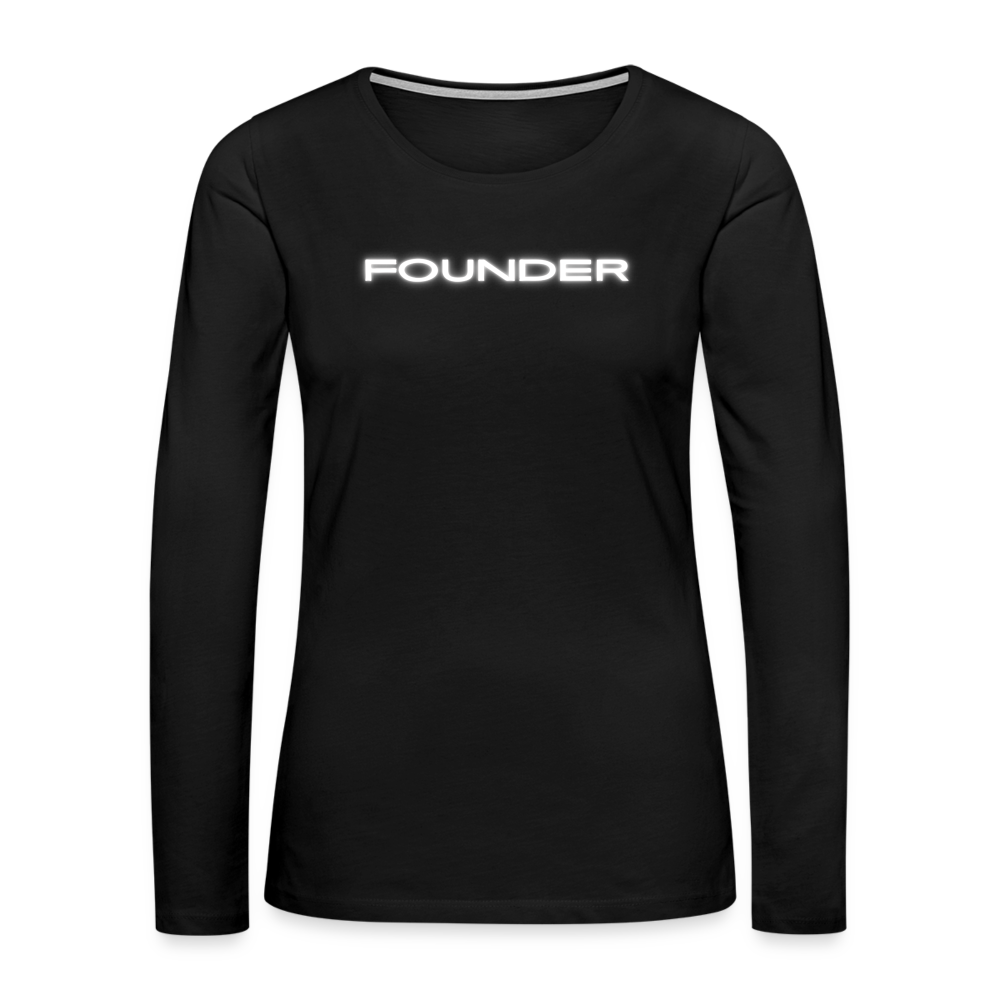 FOUNDER neon ~ Women's Premium Long Sleeve T-Shirt - black