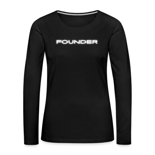 FOUNDER neon ~ Women's Premium Long Sleeve T-Shirt - black
