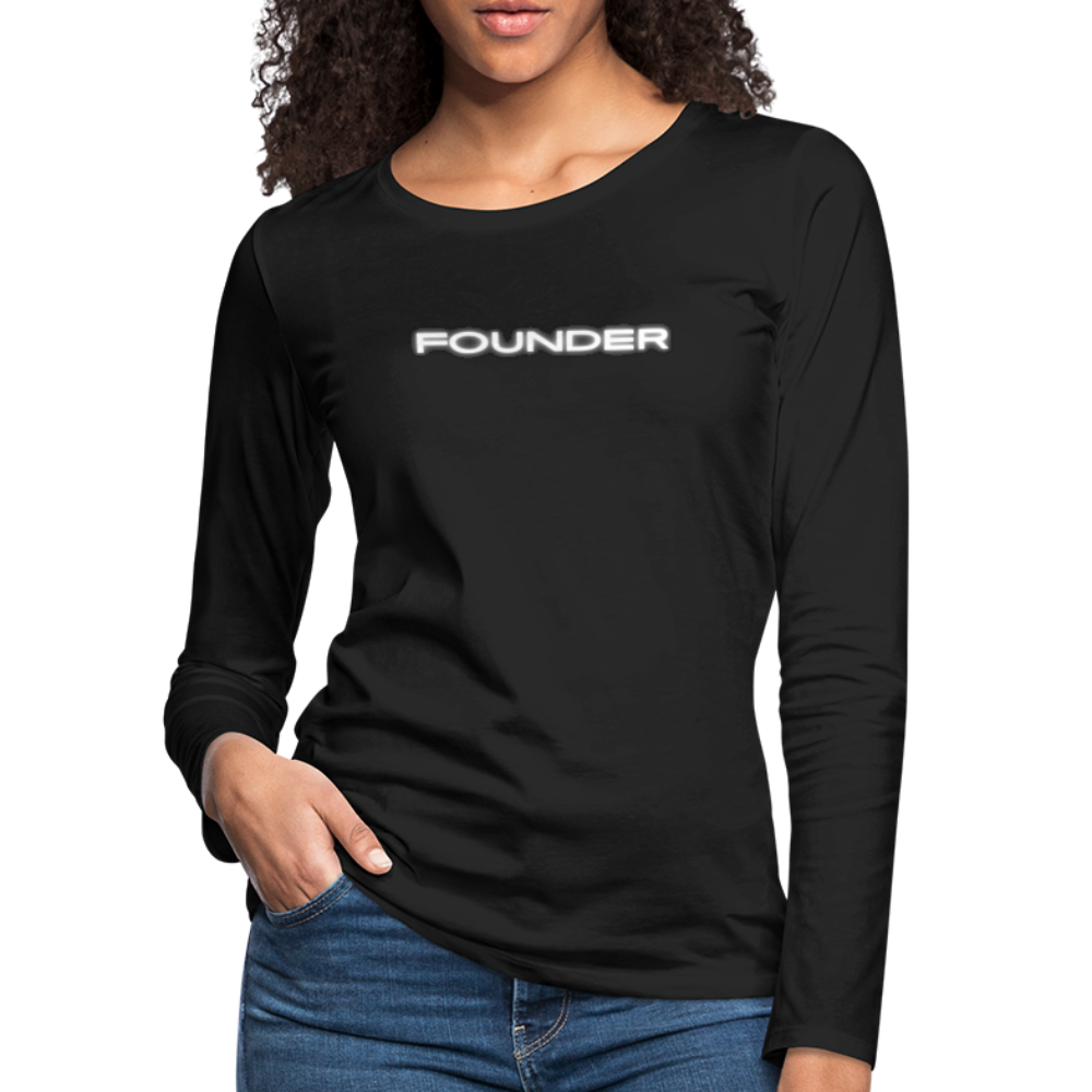 FOUNDER neon ~ Women's Premium Long Sleeve T-Shirt - black