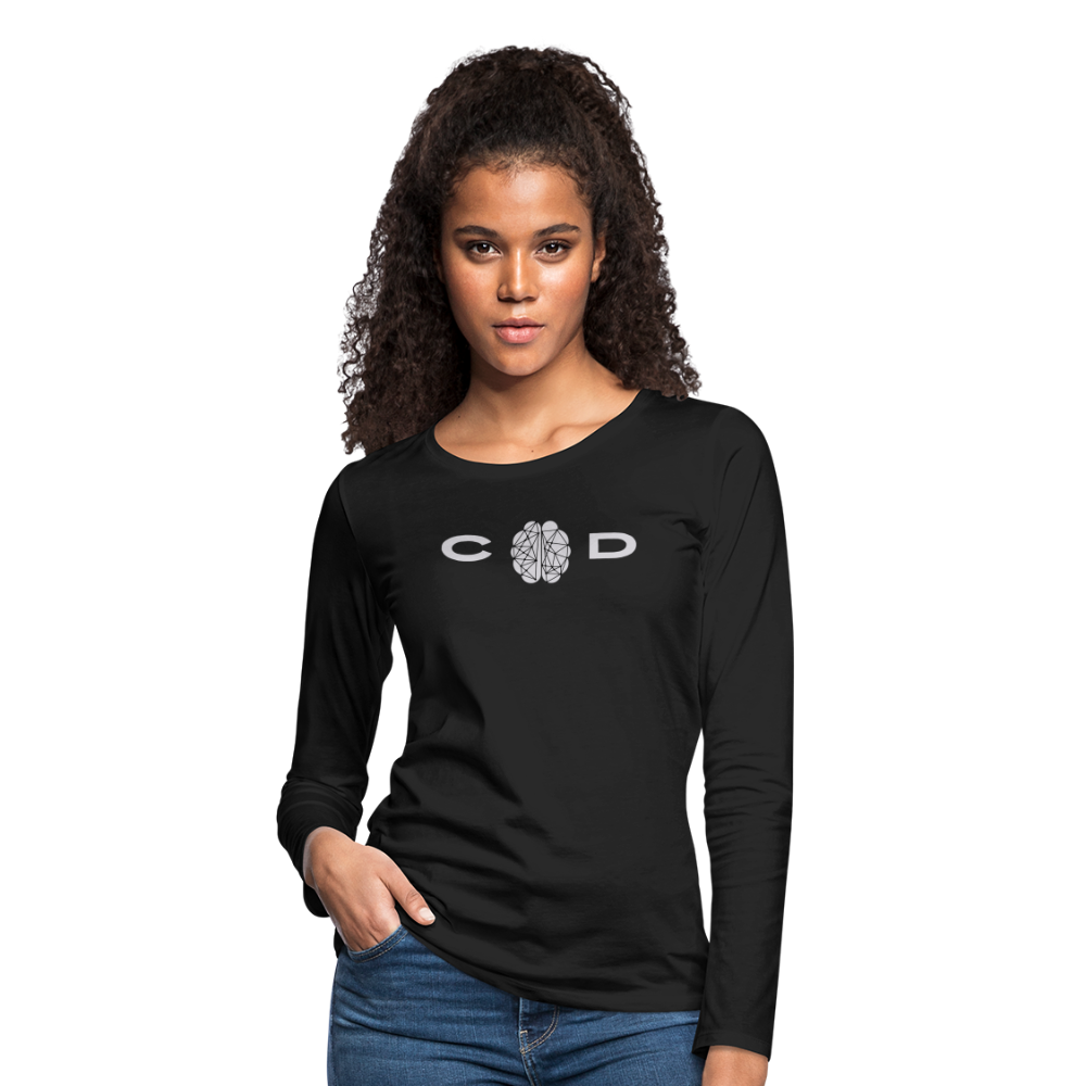 Connector of Dots ~ Women's Premium Long Sleeve T-Shirt - black