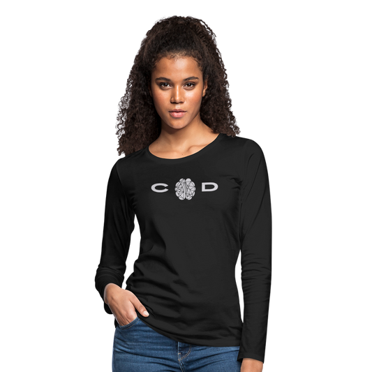 Connector of Dots ~ Women's Premium Long Sleeve T-Shirt - black