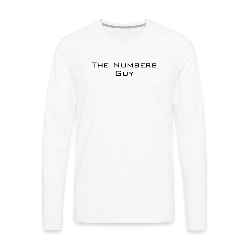 The Numbers Guy ~ Men's Premium Long Sleeve T-Shirt - white