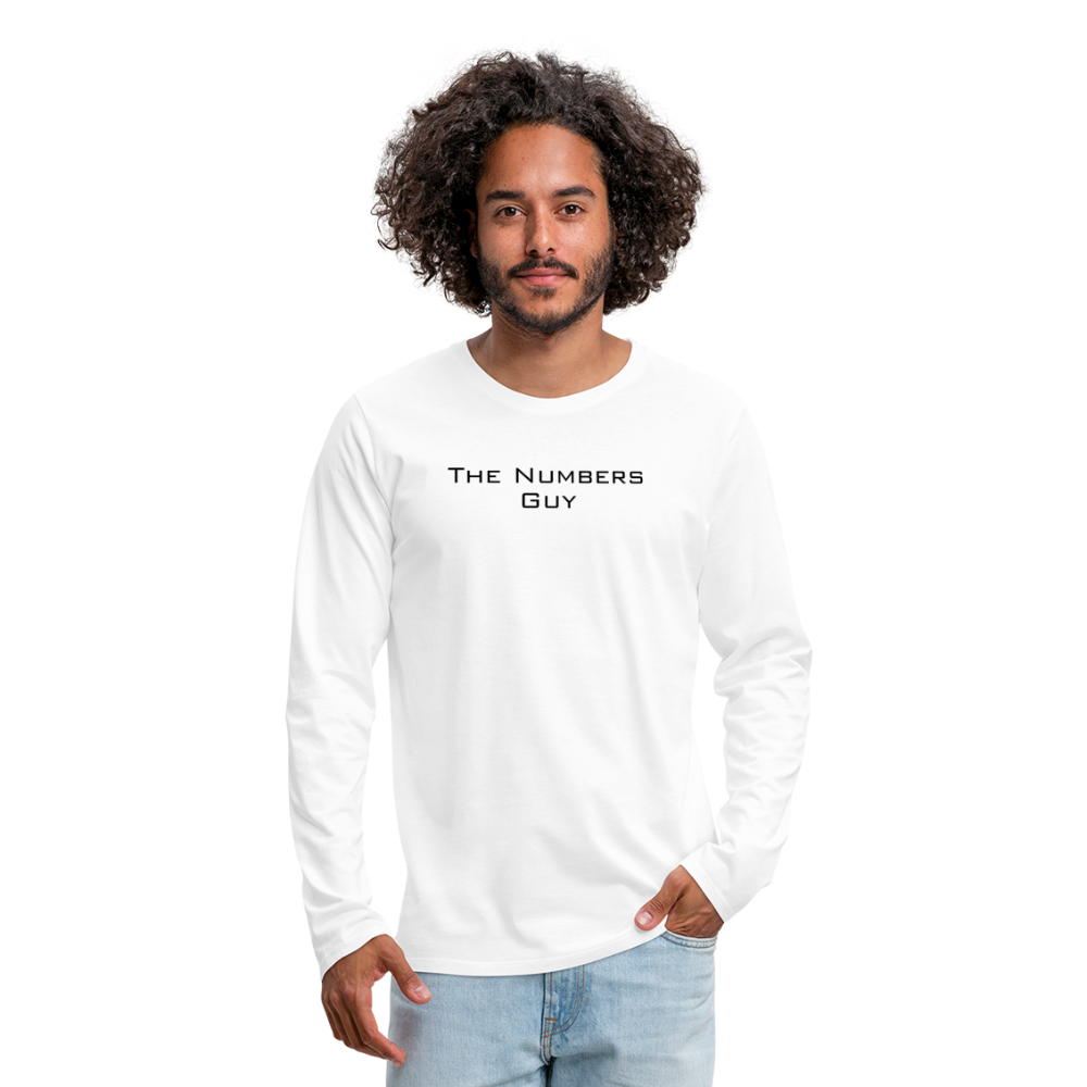 The Numbers Guy ~ Men's Premium Long Sleeve T-Shirt - white