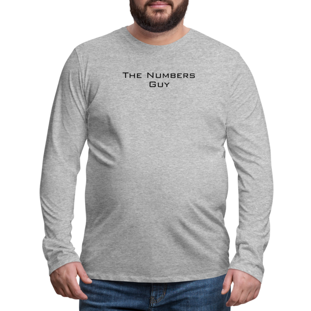 The Numbers Guy ~ Men's Premium Long Sleeve T-Shirt - heather gray