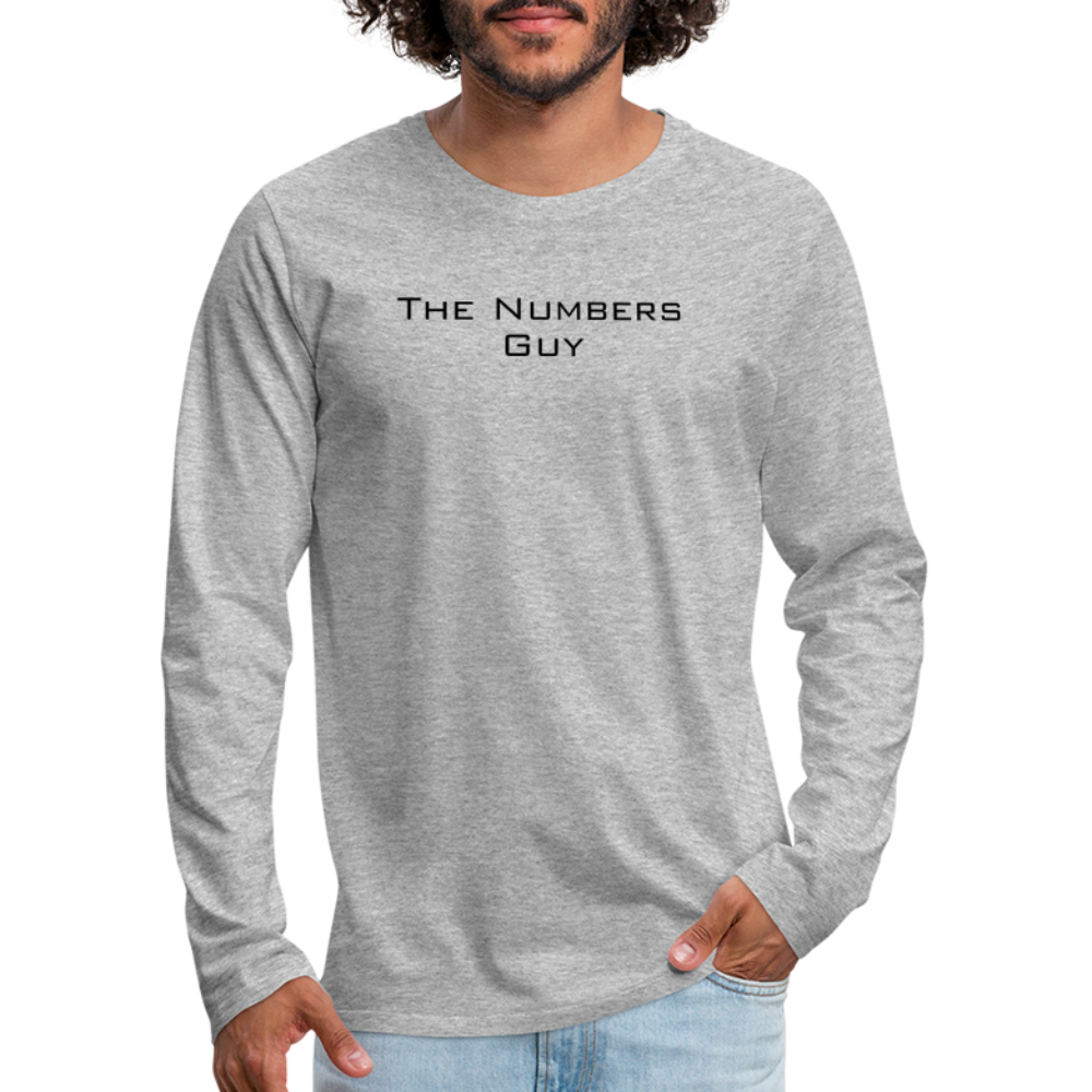 The Numbers Guy ~ Men's Premium Long Sleeve T-Shirt - heather gray