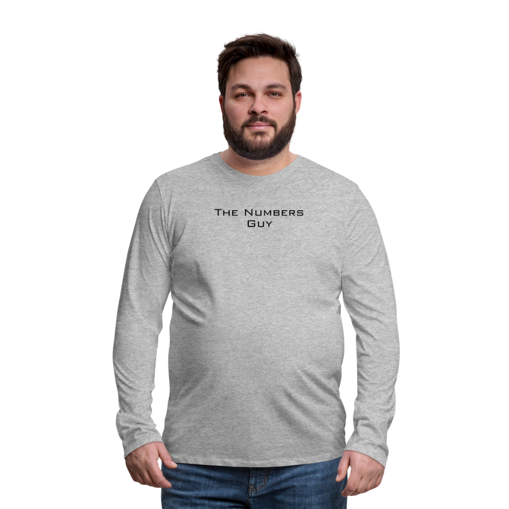 The Numbers Guy ~ Men's Premium Long Sleeve T-Shirt - heather gray