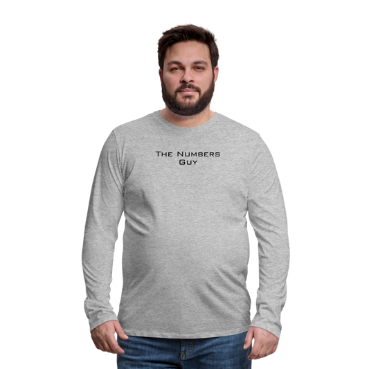 The Numbers Guy ~ Men's Premium Long Sleeve T-Shirt - heather gray