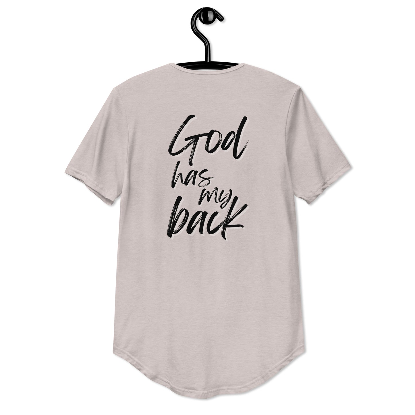 God Has My Back - Men's Curved Hem T-Shirt