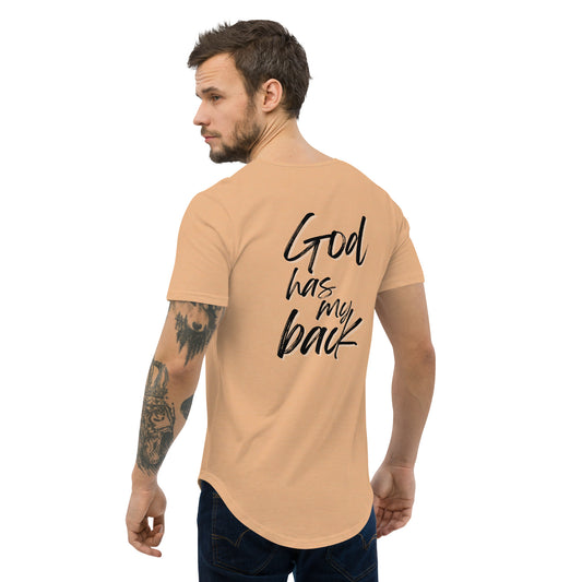 God Has My Back - Men's Curved Hem T-Shirt