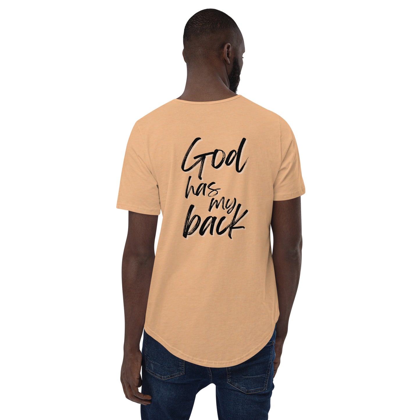 God Has My Back - Men's Curved Hem T-Shirt