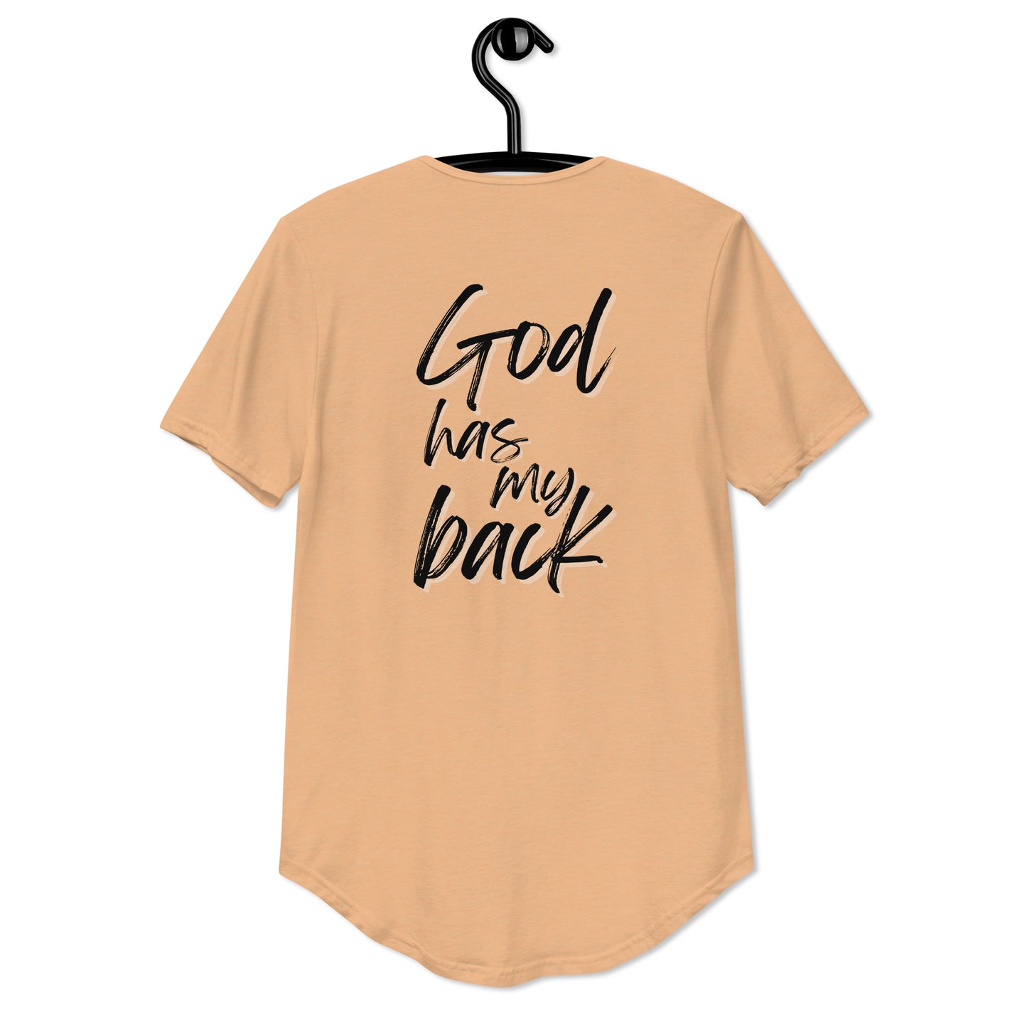 God Has My Back - Men's Curved Hem T-Shirt