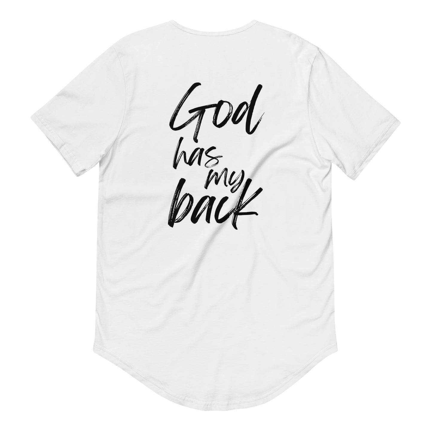 God Has My Back - Men's Curved Hem T-Shirt