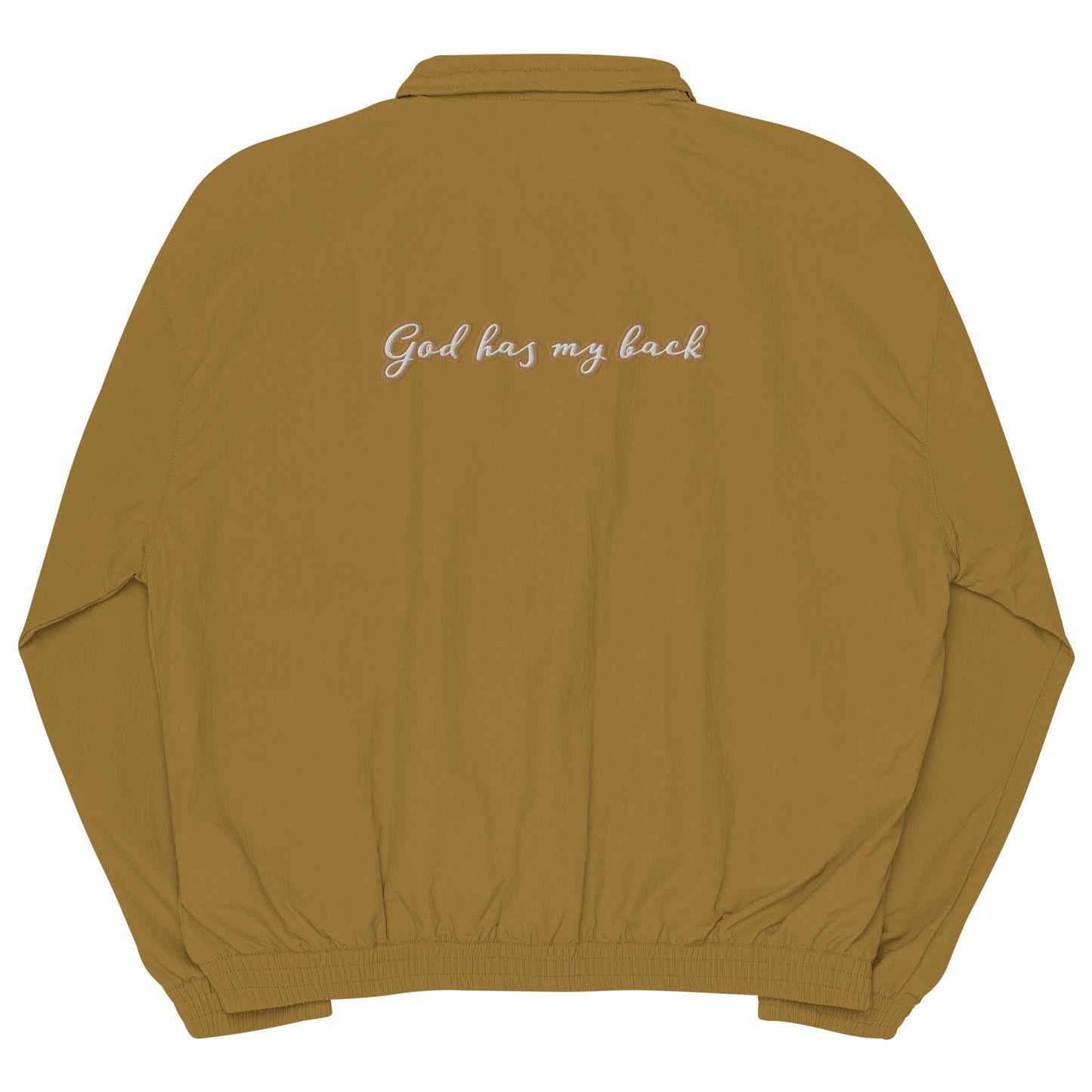 God Has My Back EMBROIDERED STITCH - Recycled tracksuit jacket