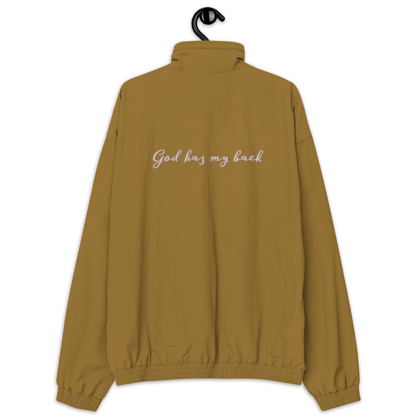 God Has My Back EMBROIDERED STITCH - Recycled tracksuit jacket