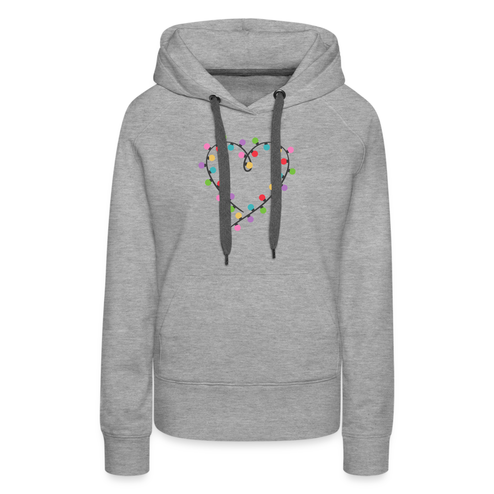 Love Christmas Lights - Women’s Premium Hoodie - heather grey