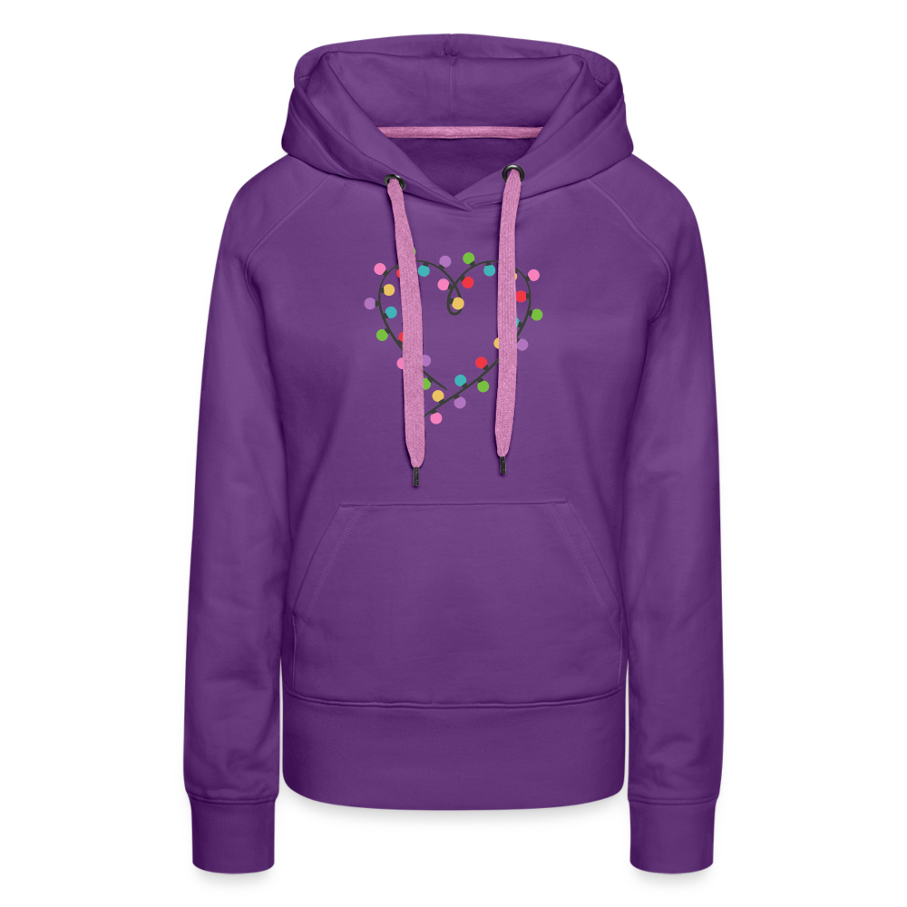 Love Christmas Lights - Women’s Premium Hoodie - purple