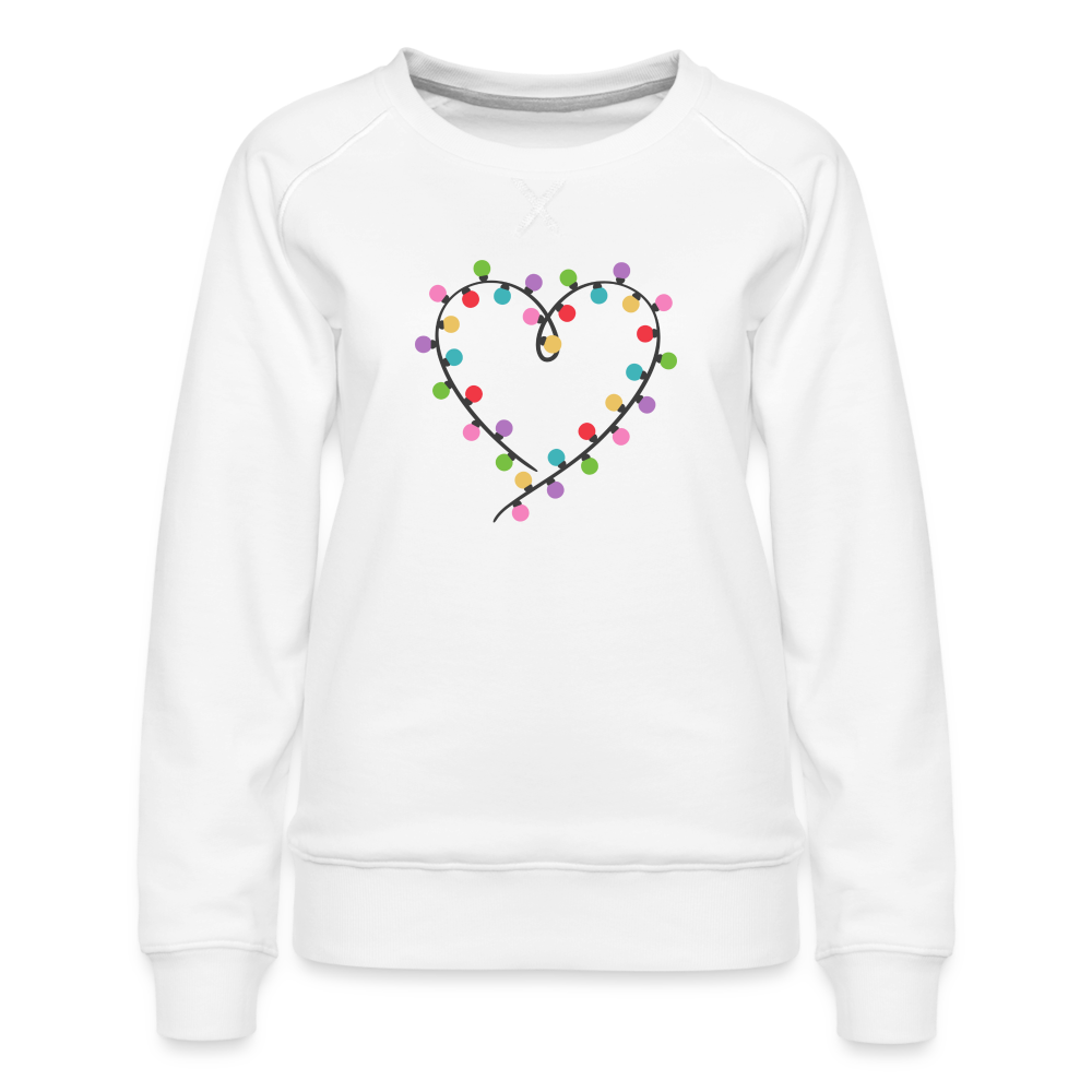 Love Christmas Lights - Women’s Premium Sweatshirt - white