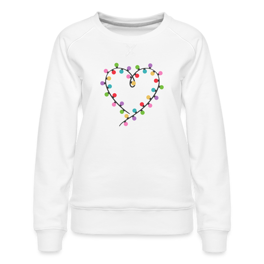 Love Christmas Lights - Women’s Premium Sweatshirt - white