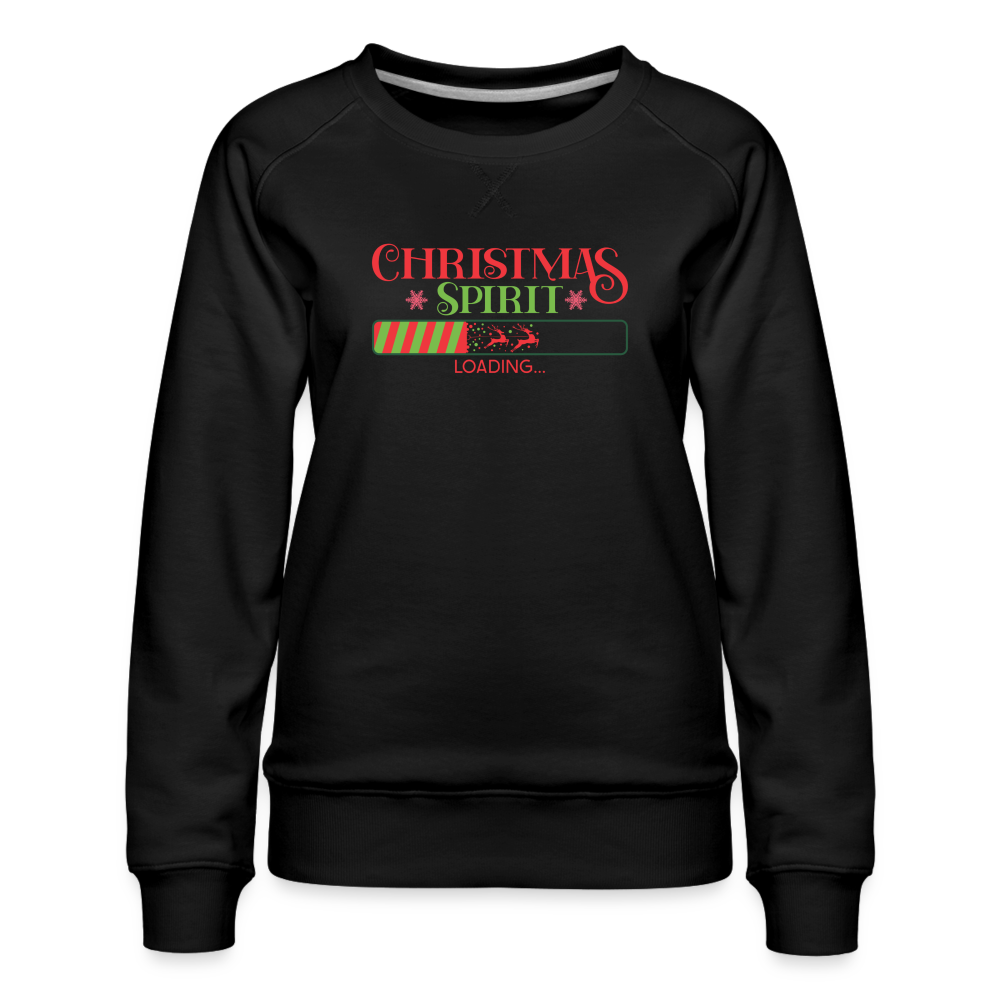 Christmas Spirit Loading - Women’s Premium Sweatshirt - black