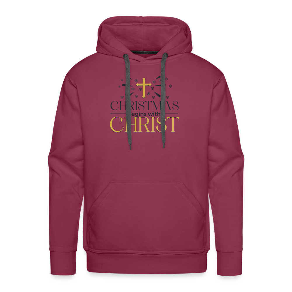 Christ in Christmas - Men’s Premium Hoodie - burgundy