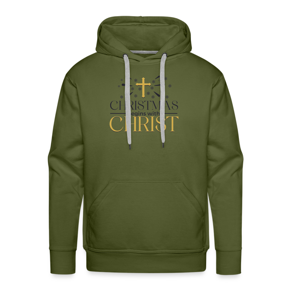 Christ in Christmas - Men’s Premium Hoodie - olive green