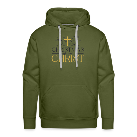 Christ in Christmas - Men’s Premium Hoodie - olive green