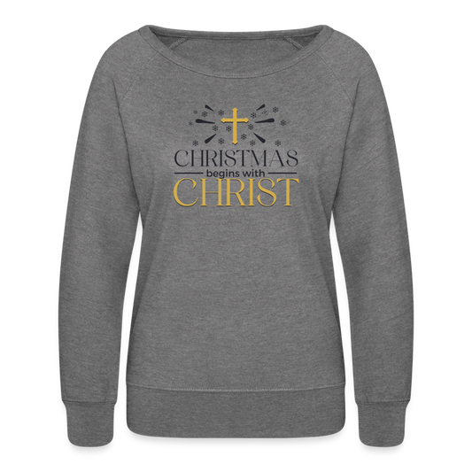 Christ in Christmas - Women’s Crewneck Sweatshirt - heather gray