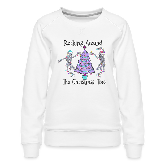 Rockin' Around the Christmas Tree - Women’s Premium Sweatshirt - white