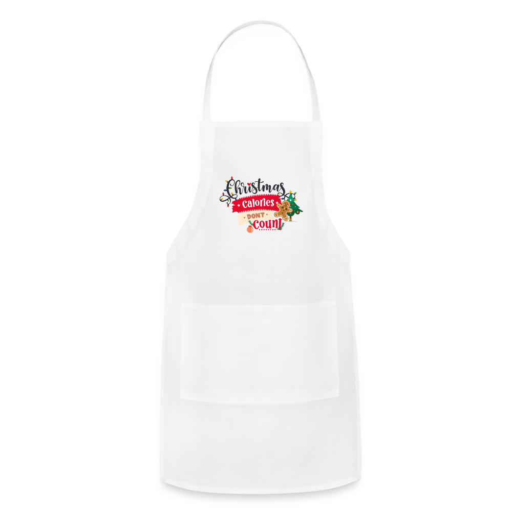 Christmas Calories - Adjustable Apron - white