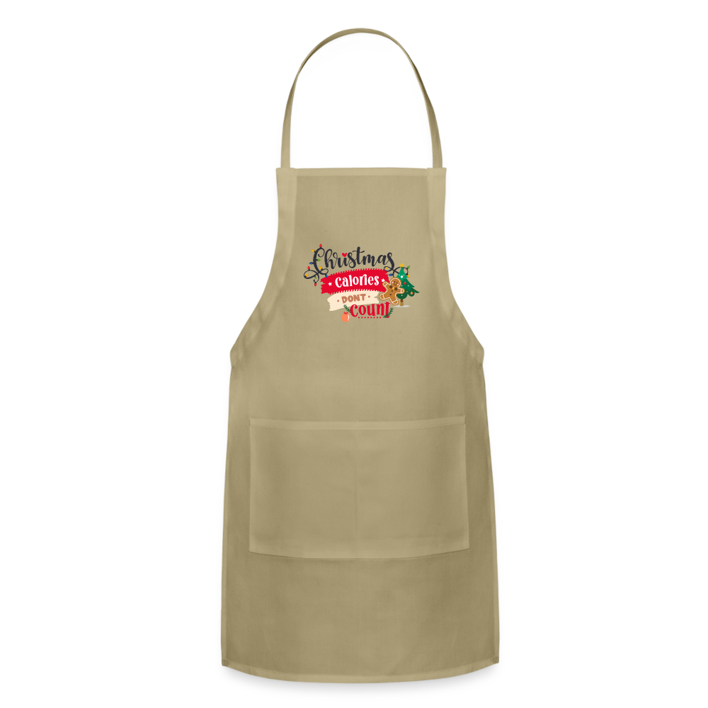 Christmas Calories - Adjustable Apron - khaki