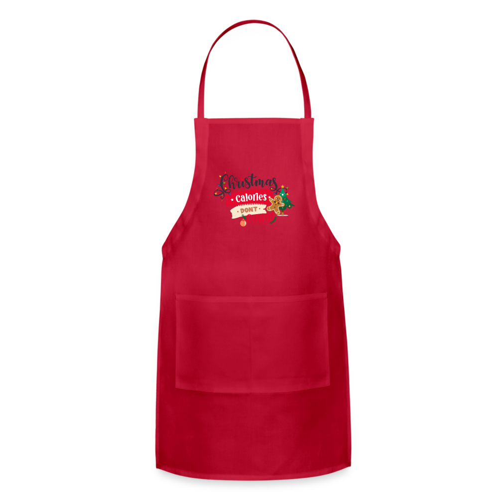 Christmas Calories - Adjustable Apron - red