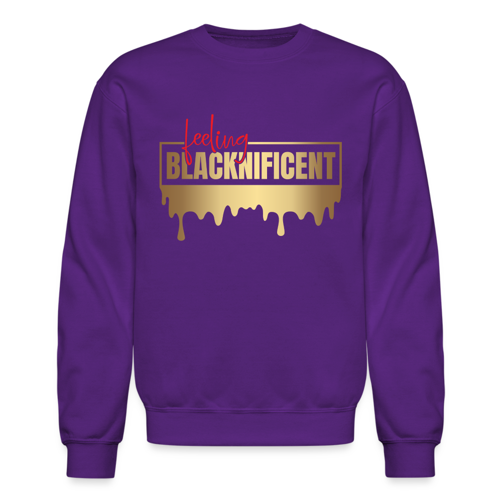 Feeling Blacknificent - UNISEX Crewneck Sweatshirt - purple