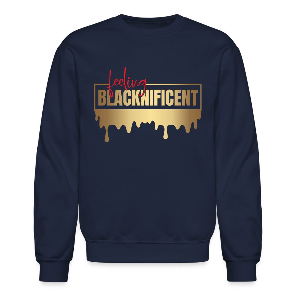 Feeling Blacknificent - UNISEX Crewneck Sweatshirt - navy