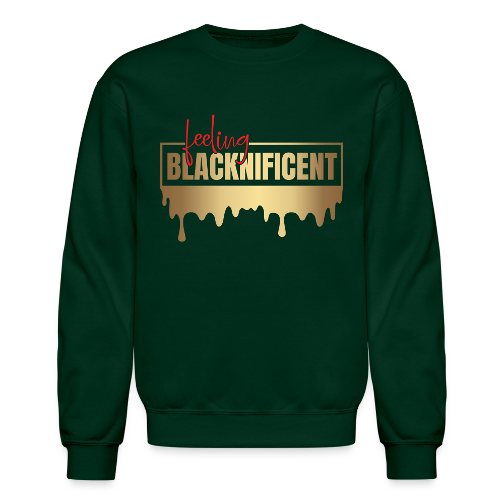 Feeling Blacknificent - UNISEX Crewneck Sweatshirt - forest green