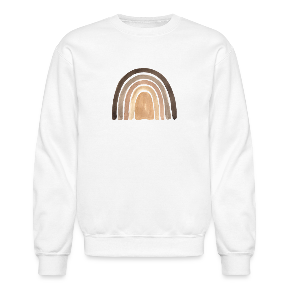 Brown Rainbow - Unisex Crewneck Sweatshirt - white