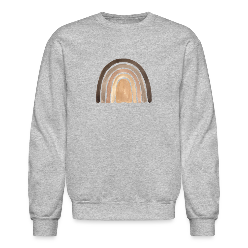 Brown Rainbow - Unisex Crewneck Sweatshirt - heather gray