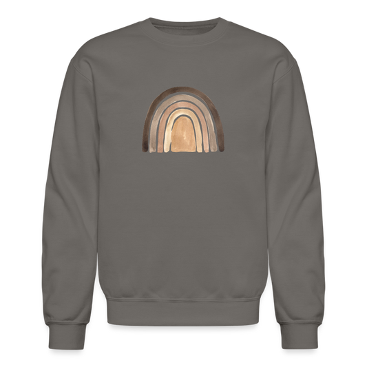 Brown Rainbow - Unisex Crewneck Sweatshirt - asphalt gray