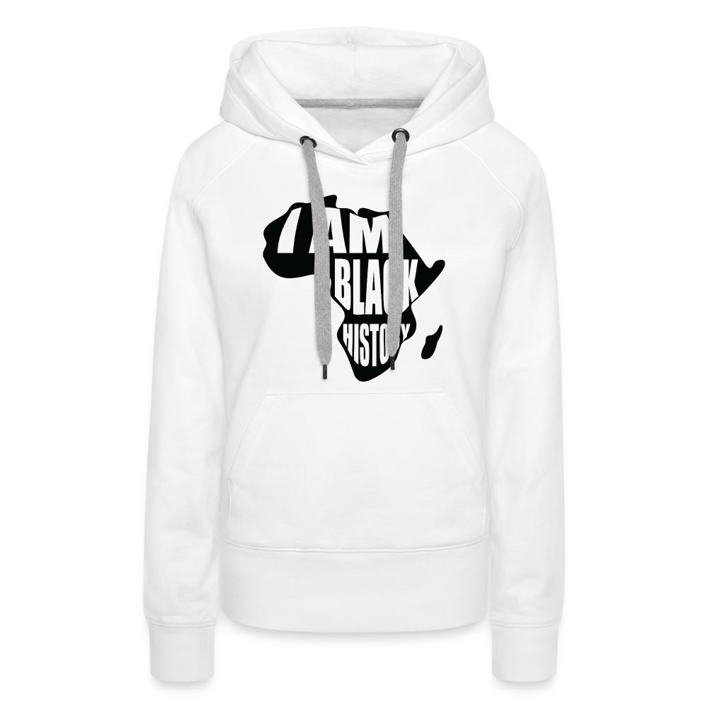 I am Black History - Women’s Premium Hoodie - white