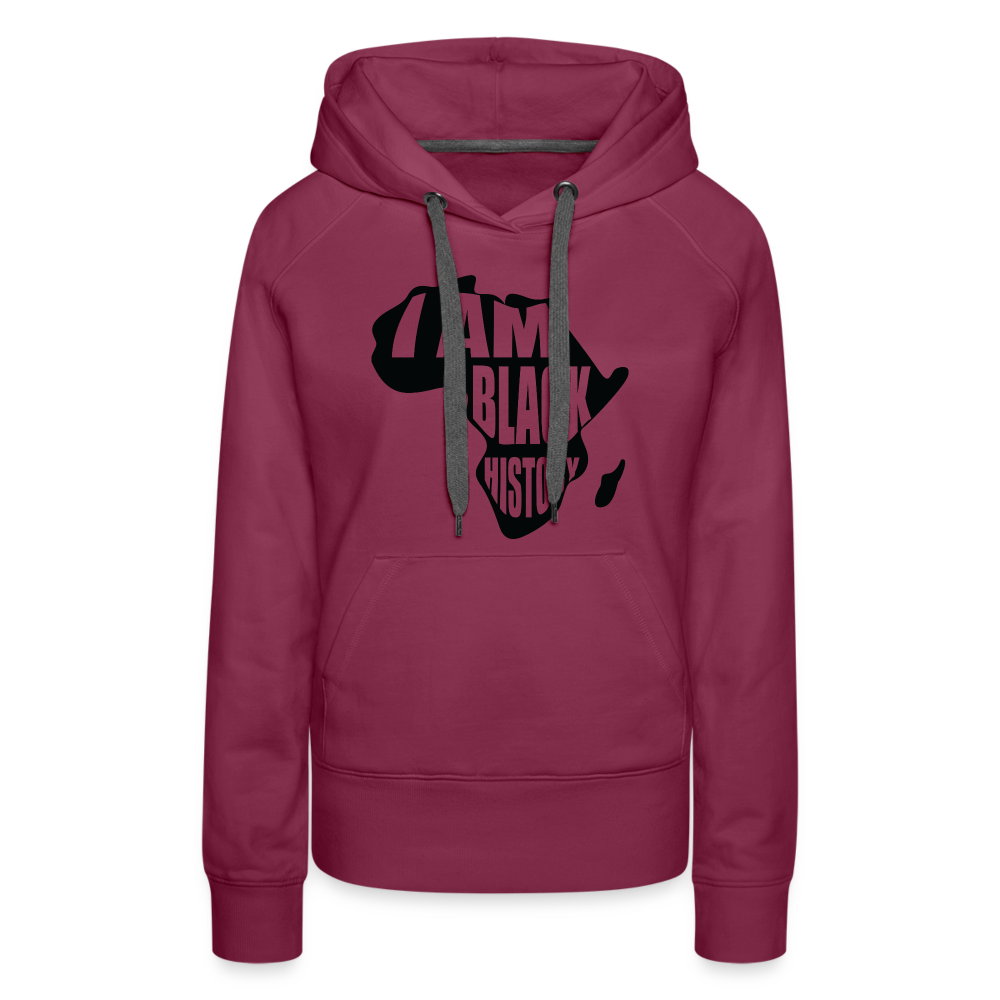 I am Black History - Women’s Premium Hoodie - burgundy