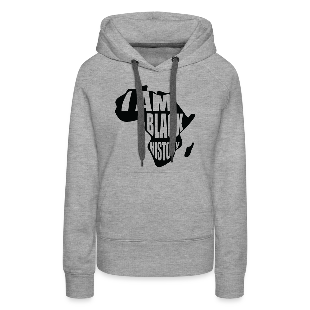 I am Black History - Women’s Premium Hoodie - heather grey