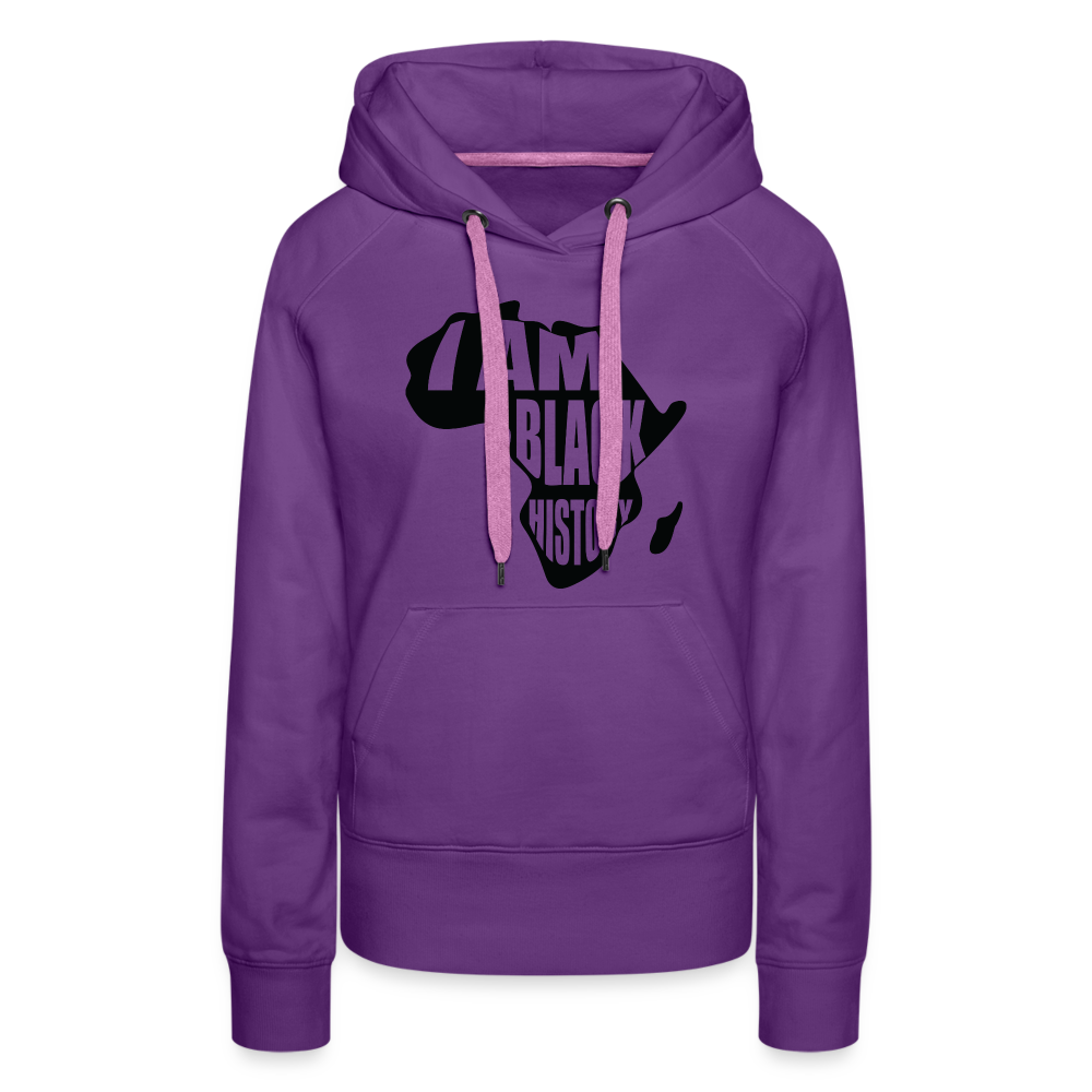 I am Black History - Women’s Premium Hoodie - purple