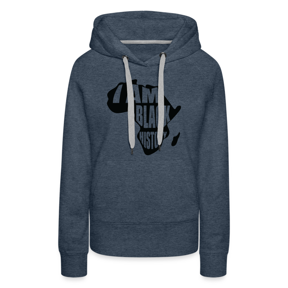 I am Black History - Women’s Premium Hoodie - heather denim