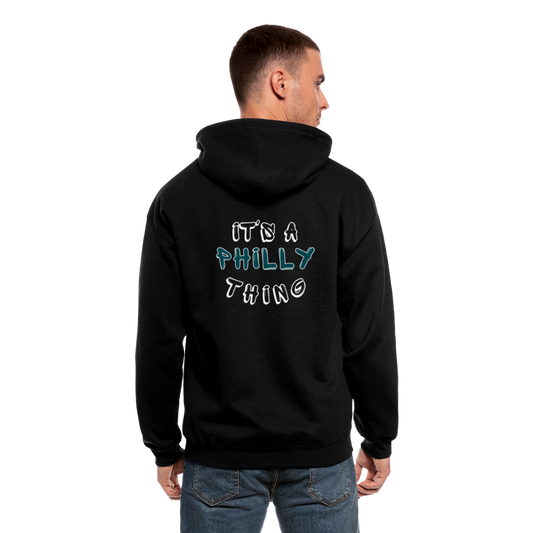 Philly - Men's Zip Hoodie - black