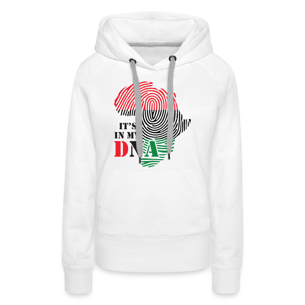 African DNA - Women’s Premium Hoodie - white