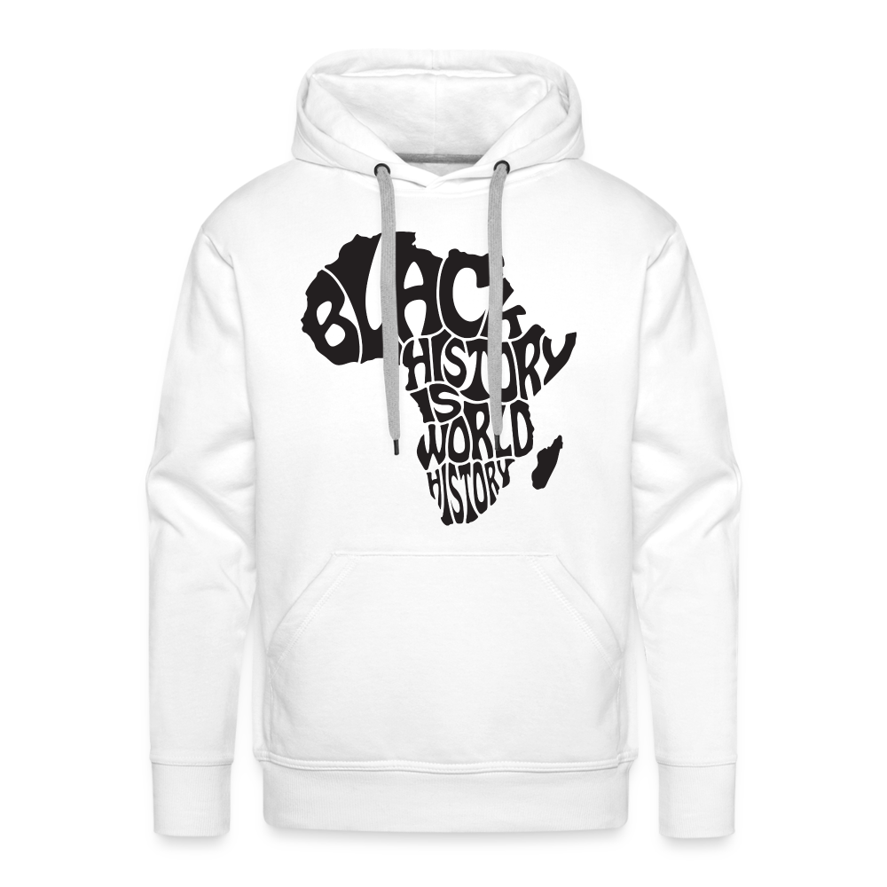 Black World History - Men’s Premium Hoodie - white