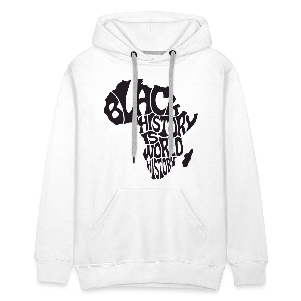 Black World History - Men’s Premium Hoodie - white