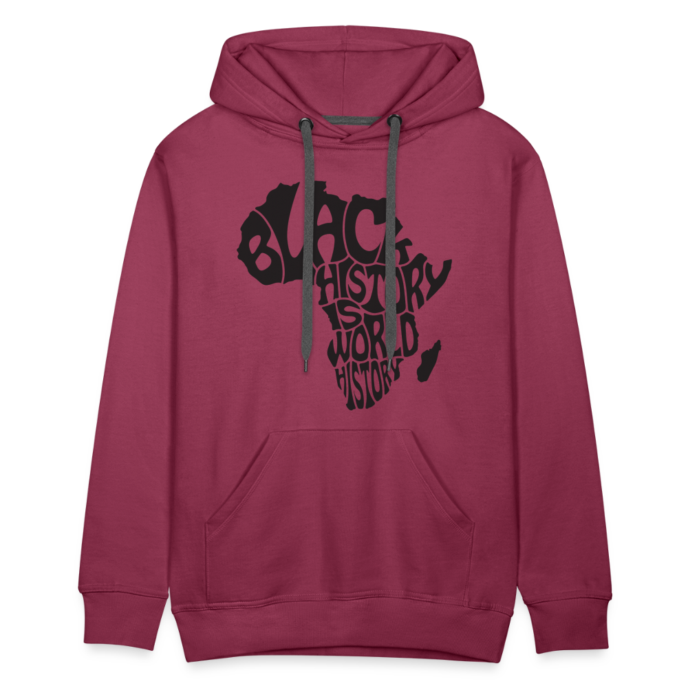 Black World History - Men’s Premium Hoodie - burgundy