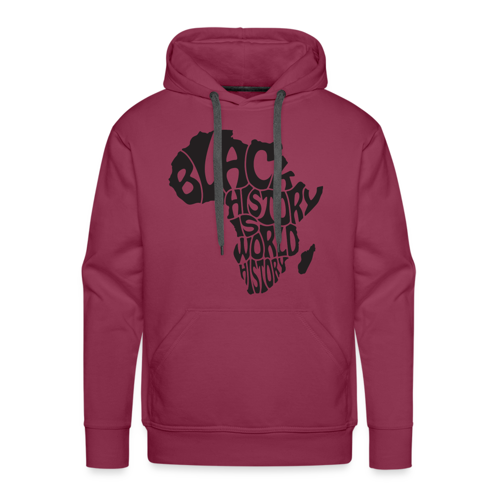 Black World History - Men’s Premium Hoodie - burgundy