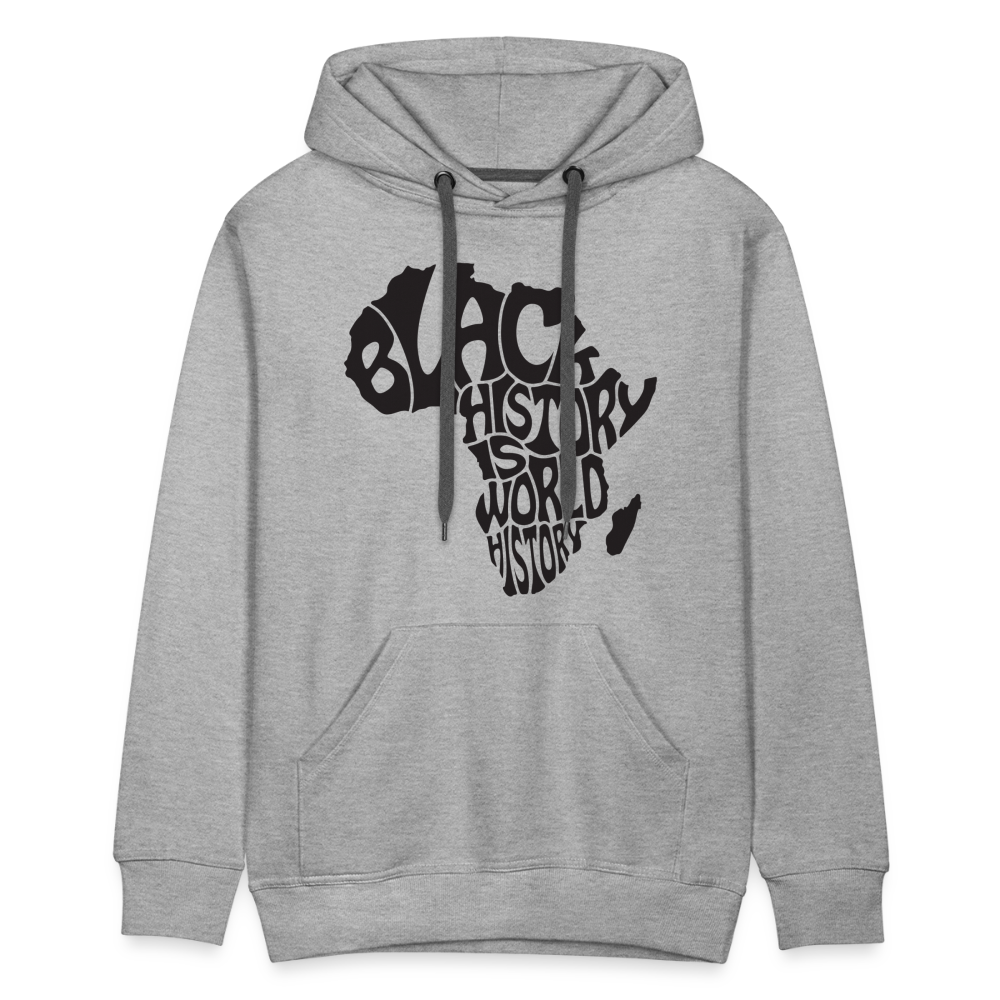 Black World History - Men’s Premium Hoodie - heather grey