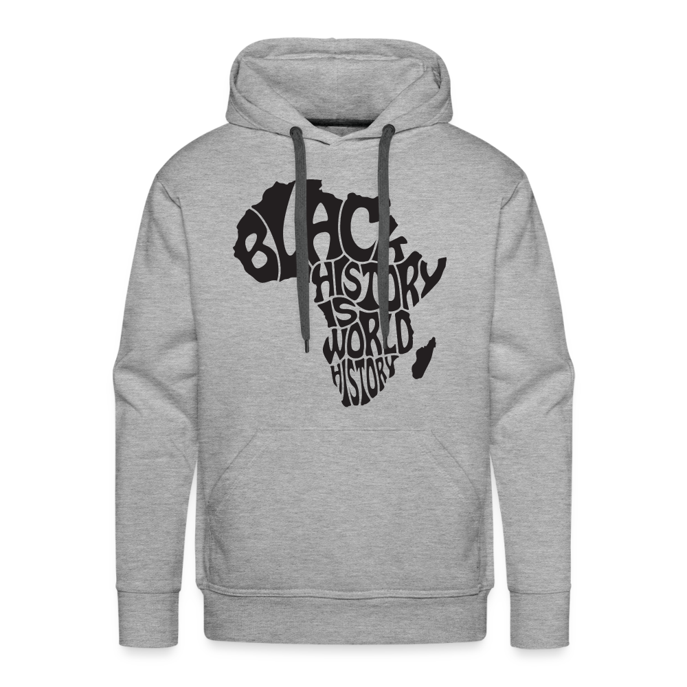 Black World History - Men’s Premium Hoodie - heather grey